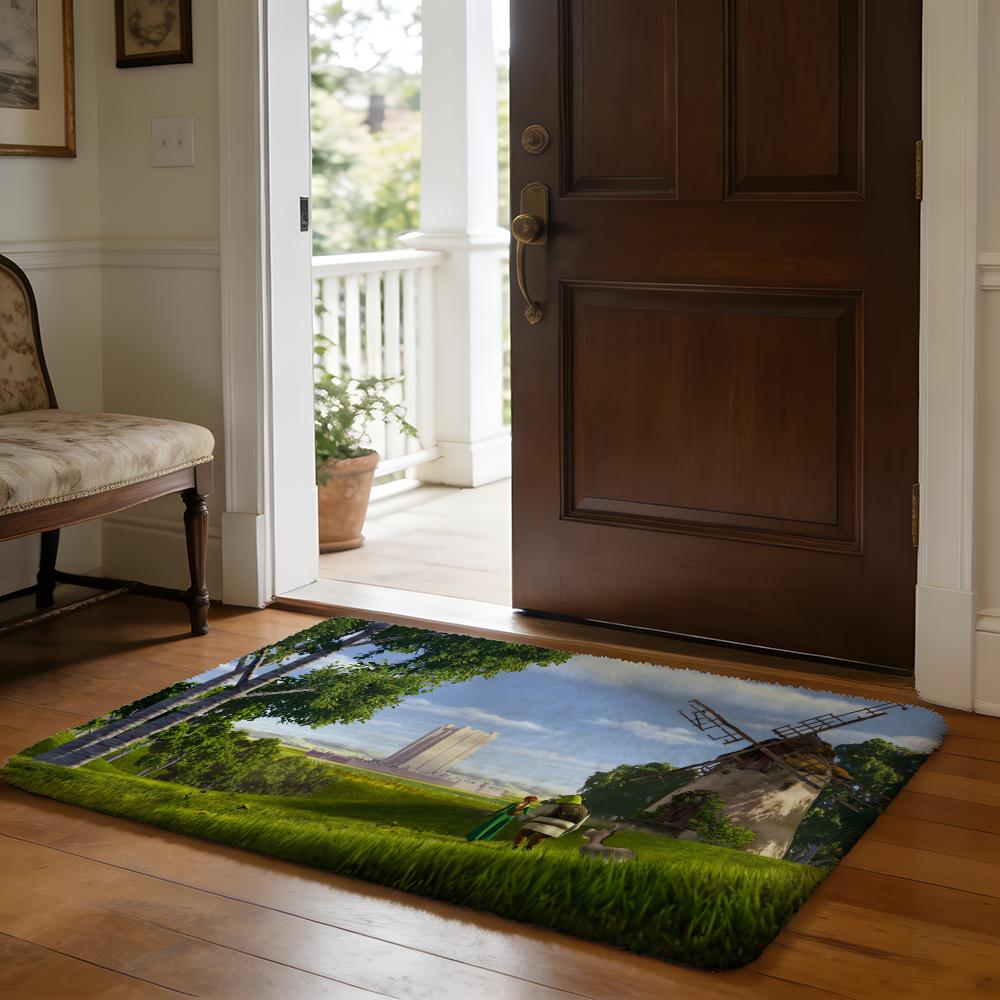 Kwaii Anime SShrekS Floor Mat Soft Flannel Absorbent Mat Non-Slip Rug Home Bedroom Bathroom