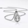 Stainless Steel Saint Benedict Medal Pendant Necklace