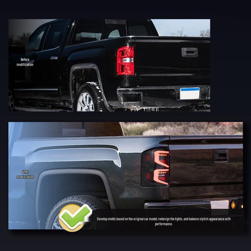 Compatible with GMC Sierra 2014-2018 Taillight Assembly: Turn Signal, Welcome Light, Brake Light.