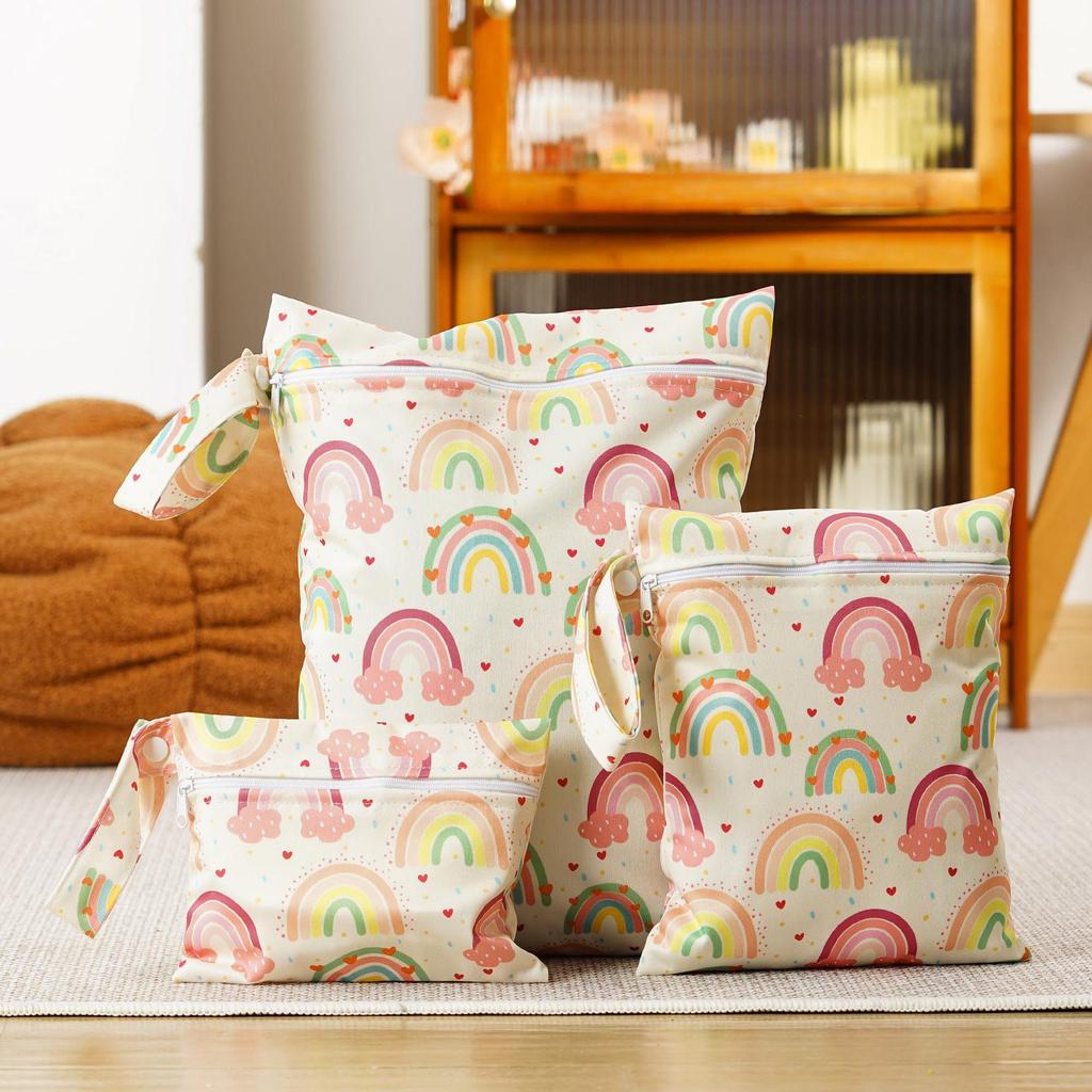 3-Piece Cute Travel and Storage Bag Set: Dustproof Hanging Bag, Clothes Organizer, Diaper & Miscellaneous Bag