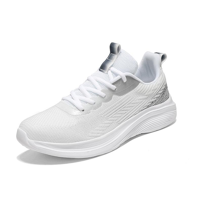 Breathable Knitted Running Shoes Unisex Lightweight Soft Sole Sneakers Non-slip Comfort Casual Trainers for Jogging Walking Fitness