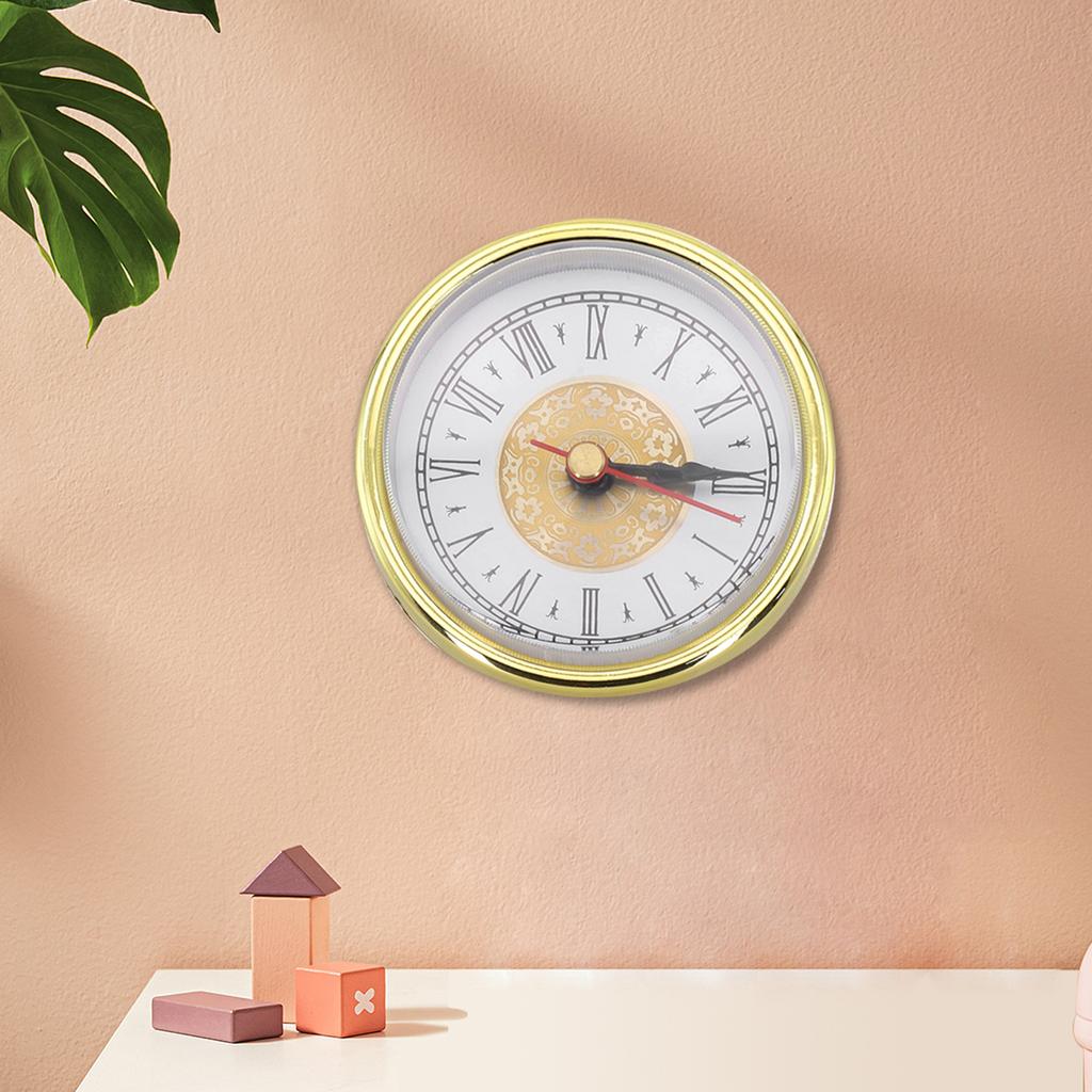 Aluminum Face Clock Gold Trim Clock Retro Clock Simple Design