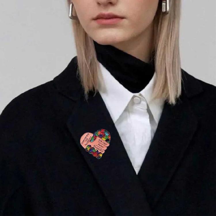 Puzzle Enamel Lapel Pin Autism Support Gifts Autistic Pride Earrings Jewelry