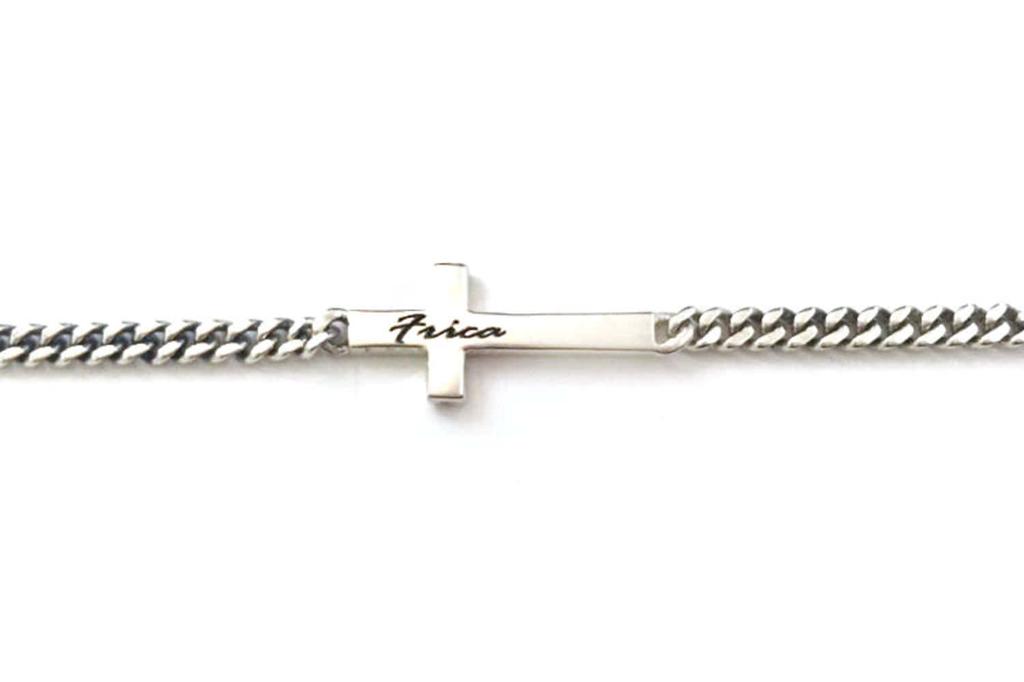 Frica Jewelry Flat Cross Chain Bracelet