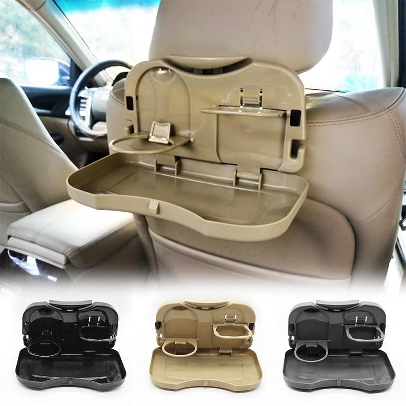 Car Rear Seat Foldable Cup Holder Car Tray Multifunctional Drink Cup Holder In-Car Storage Tray Dining Table