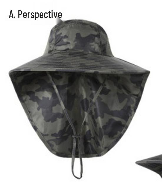 Unisex Quick-Dry Sun Protection Hat with Large Brim and Breathable Neck Guard for Outdoor Fishing and Hiking