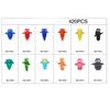 420 Pieces Clips Retaining Flared Clamps Fixed Fasteners Automotive Panel Accessories Kit Bumper Fender Front Side Rivet