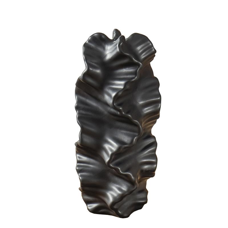 Ceramic Vase Irregular Wrinkles and Patterns Flower Vase Ceramic Handicrafts Flower Arrangement Accessories Home Decoration