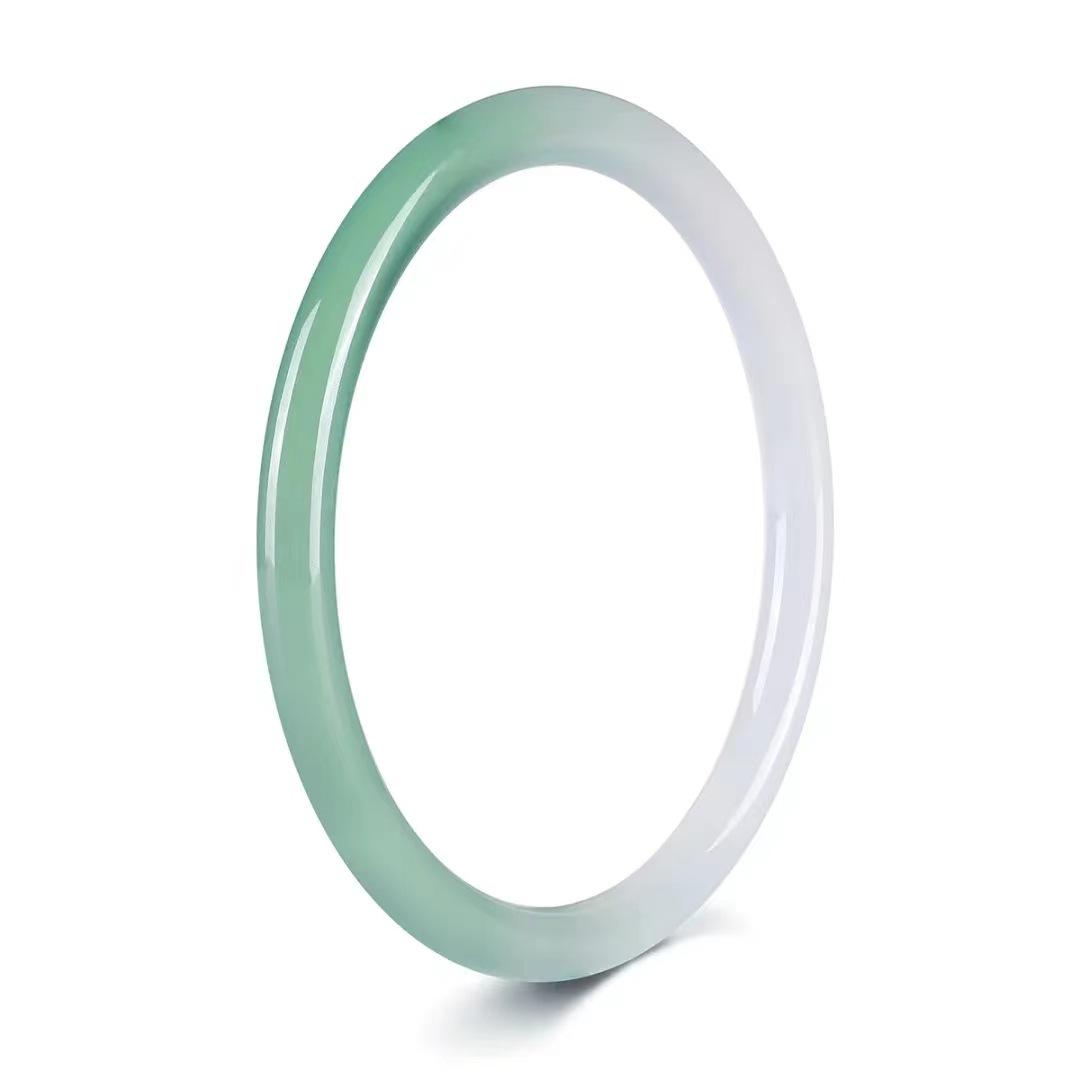 Natural Green Agate  Chalcedony Jade Bracelet for Women