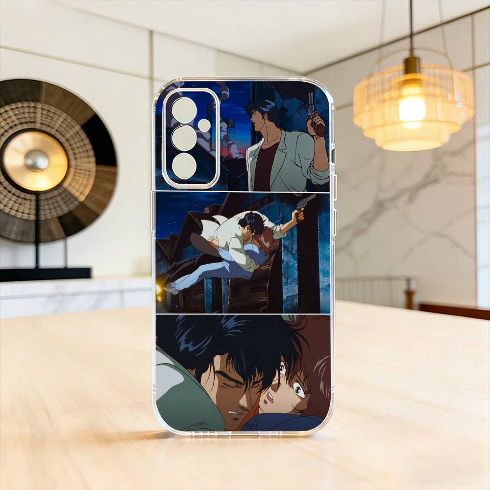 R-Retro City Hunter Comic  Phone Case For SamsungA10,12,20,21S,30,31,40,50,51,52,70,71 Transparent Cover
