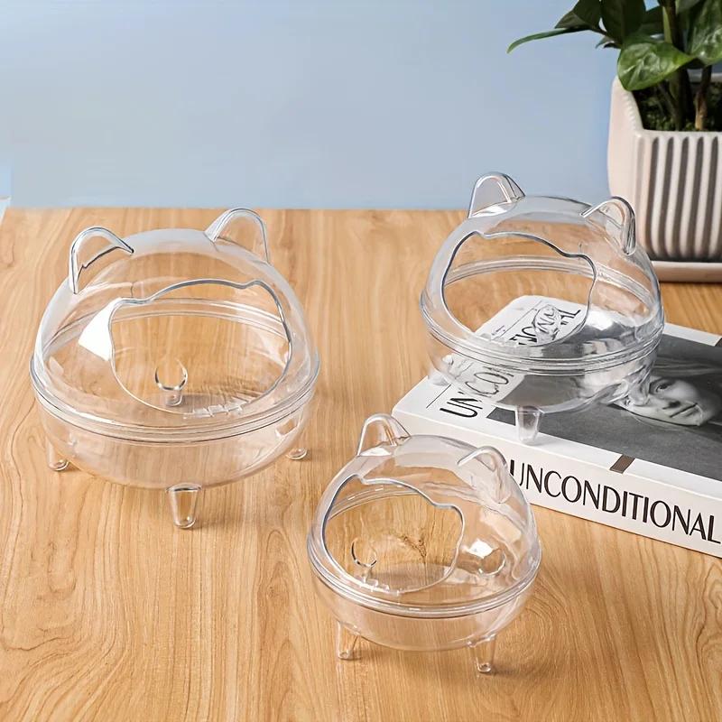Hamster Sand Bath Small Animal Toilet Bathroom Large Space Transparent Shower Room Hamster Sand Bath Container Cage Accessories