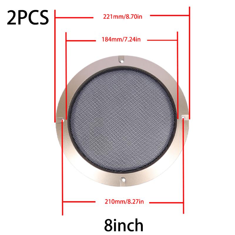 Speaker Grille Mesh Cover Grill Cover Guard Protector Audio Subwoofer Replacement Mesh Net Speaker 2/3/4/5/6.5/8/10 Inch