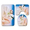 Shell Bathroom Floor Mat Toilet Three-Piece Set