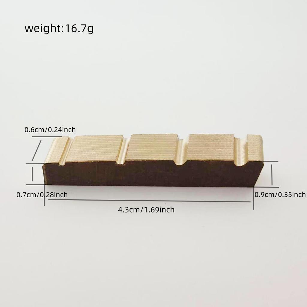 4-String/5-String Electric Bass Brass Nut Beveled Slot Nut Electric Bass Brass Nut Electric Bass Nut