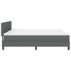 Boxspring Bed with Headboard Dark Grey 180 X 200 Cm Fabric