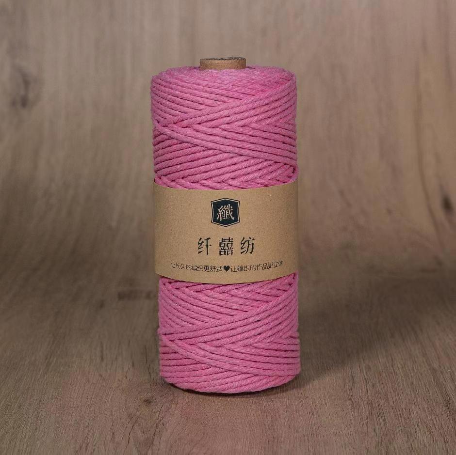 3Mm100M Colored Cotton Rope Thread Handmade Diy Bundled Woven Bag Wound Decorative Thread Tapestry Accessories Material