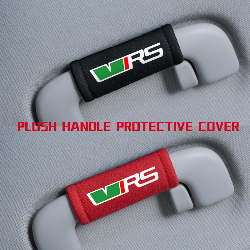 For Skoda Car Roof Armrest Pull Cover Handle Gloves Protection Fabia Kodiaq Kamiq Superb Yeti Octavia Enyaq Rapid