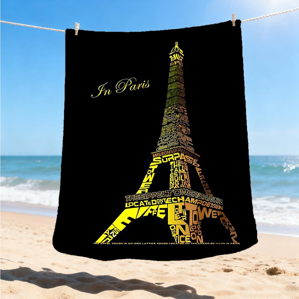 1 Stück Eiffelturm-Druck Outdoor Weiche Polyester-Flanell-Kuscheldecke Vielseitig für alle Jahreszeiten , Weich , Gemütlich , Warm All-Season gesteppte Decke ,