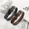 Simple Cowhide Leather Hand Strap: Stylish Thin Bracelet for Men & Women, Retro Design with Smooth Finish
