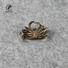 Antique Bronze Small Crab Statue Tea Pet Ornament Pure Brass Solid Animal Miniature Figurine Vintage Home Decoration Accessories