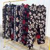 Women's Ice Silk Loose Floral Pants - Summer Drape Print, Plus Size