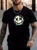 Smile Face T-Shirt Lässig Harajuku Täglich Vintage Kurzarm Cartoon Vielseitig Hip Hop Cool Streetwear 100% Baumwolle O-Ausschnitt Oberteile