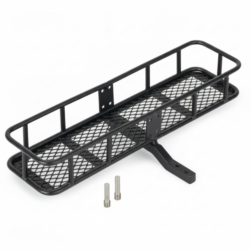 Rear Mounting Rack with Basket Black Spare Tire Storage Cargo