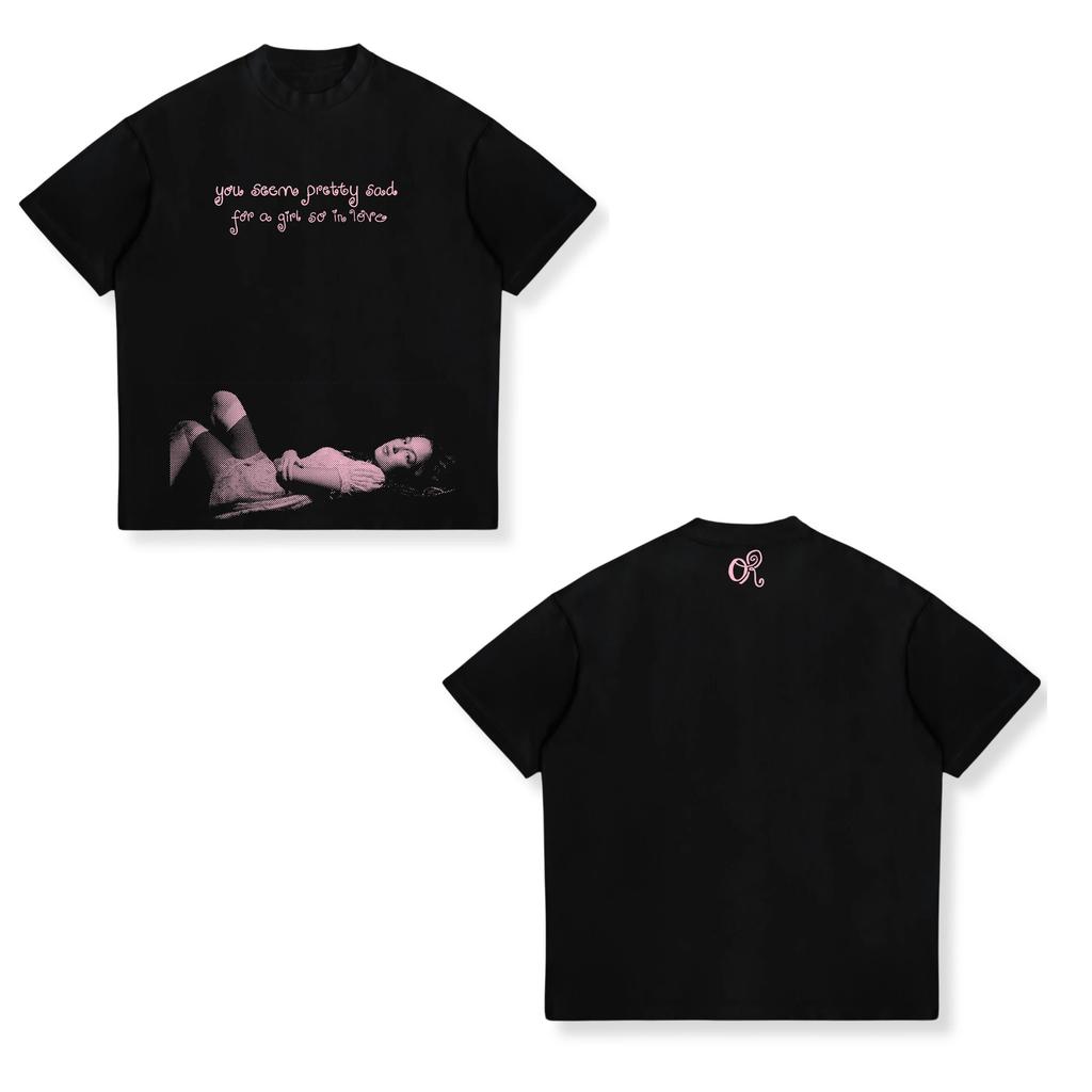 Y2k Tops New Livia You Seem Pretty Sad for A Girl So in Love Graphic Print T Shirt Men and Women Casual T-Shirt Streetwear