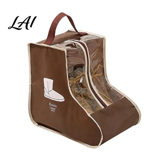 Travel Boot Organizer Boots Storage Bag with Zipper And Handle Portable Transparent PVC Dust Visible Footwear Protector Proof Organizer Dust-proof
