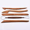 5pcs/set Strong Soft Clay Wood Handle Carving Pottery Tools