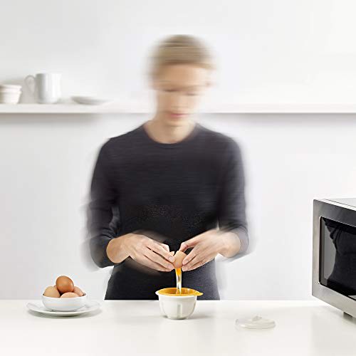 Joseph Joseph Microwave Poached Egg Cooker, M-Cuisine (White/Yellow) 20123