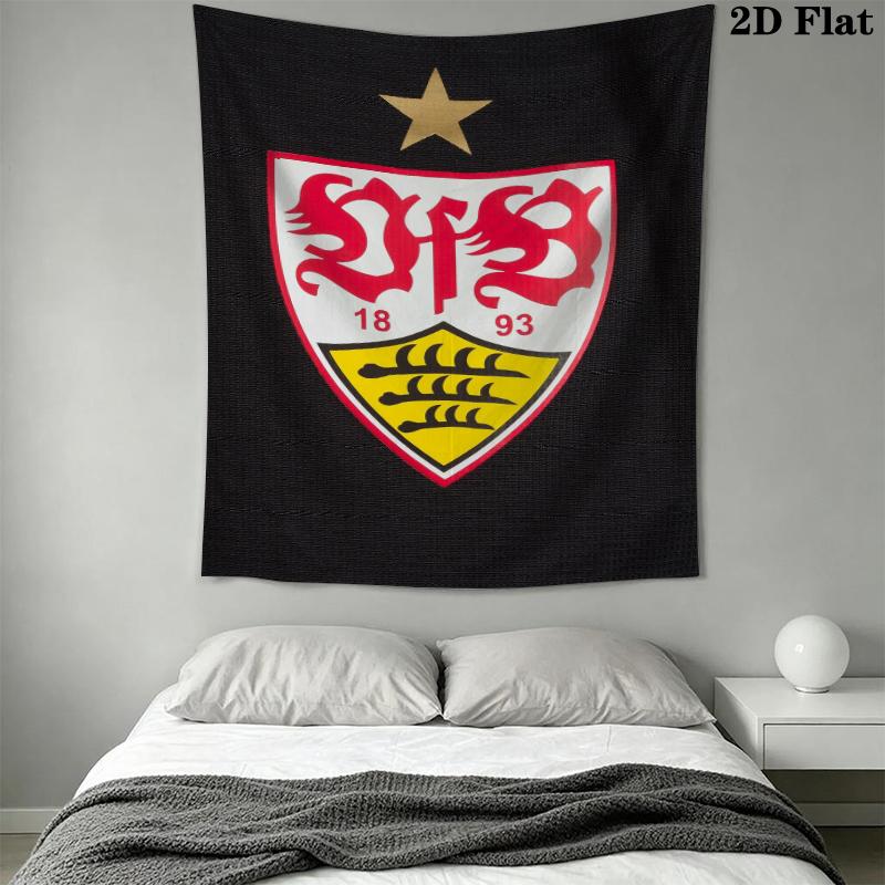 VfB Stuttgart Wall Tapestry Aesthetic Wall Hanging Printed Fabric Blanket Decorative Tapestries for Bedroom Living Room Home Decor