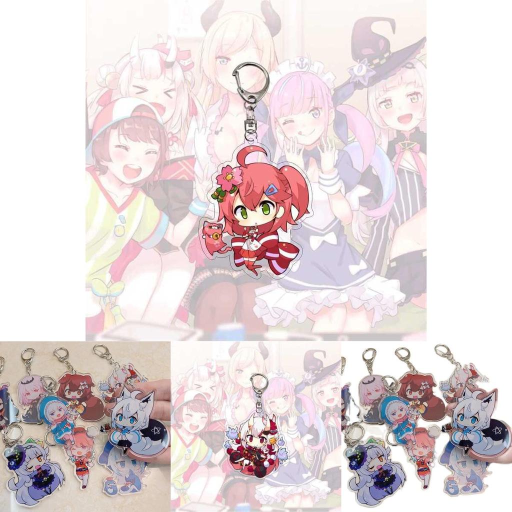 Stunning Hololive Vtuber Keychain Featuring Gawr Gura Mori Usada Fubuki Suisei For Anime Fans