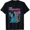 Black Meowgic Funny Neko Wizard Anime Kitty T-Shirt