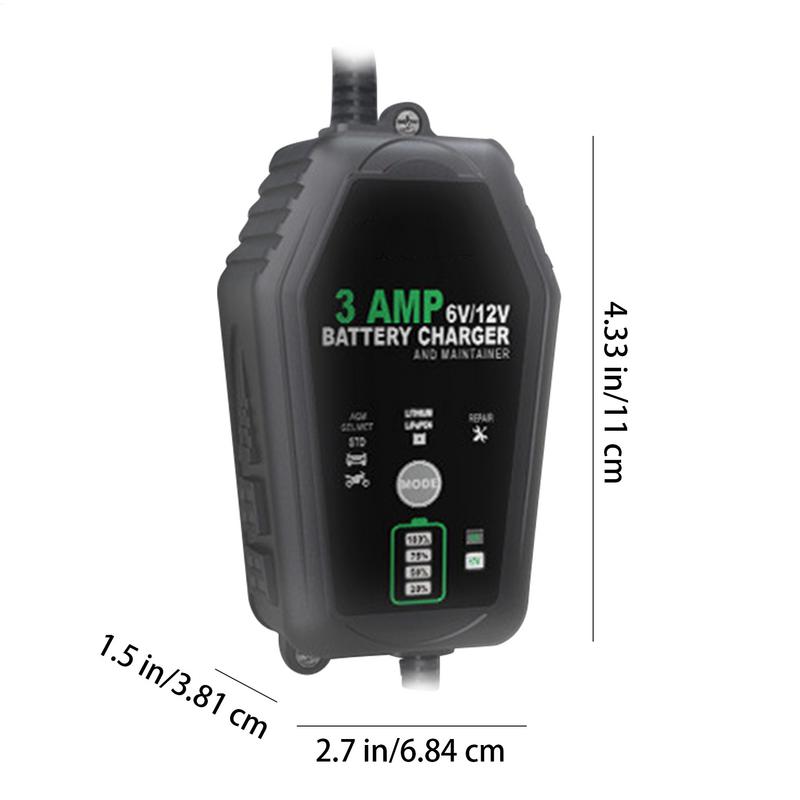Car Battery Maintainer Car And Motorcycle 3A Battery Charger Automotive Battery Charger Maintainer For Driving Safety For