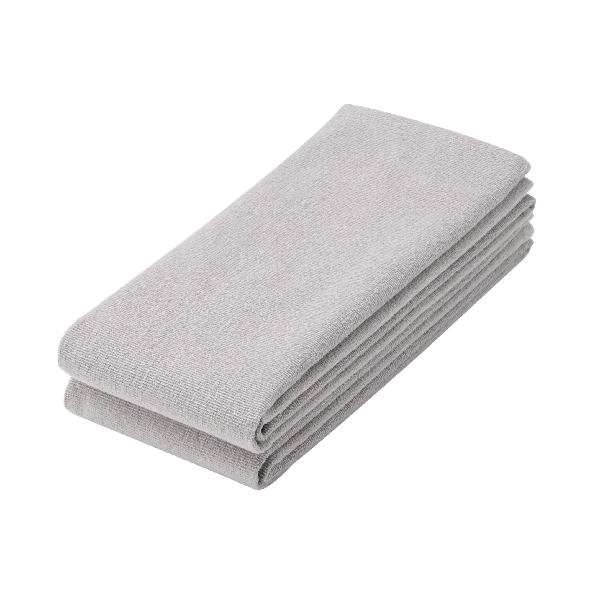 

MUJI Long Towels 34 x Organic 84793547 Tile-Woven (2-Piece Set, 4-Pack), 110cm, Gray, Ultra-Thin, Quick-Drying, Cotton, серый