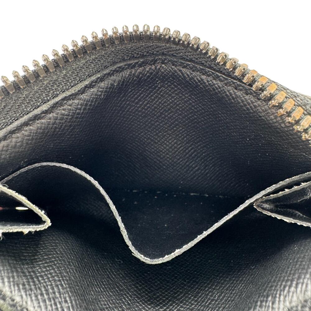 LOUIS VUITTON M63536 Monogram Eclipse leather Portemonejour Coin case gray leather mens Used