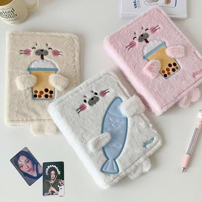 Loseblatt A5 Ordner Plüsch Fotoalbum Halter Kawaii Fotokarten Sammelalbum Schulbedarf