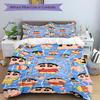 Crayon Shinchan Adventure Print 3Pcs Bedding Setduvet Cover With 2 Bedropillowcase Home Birthday Gift