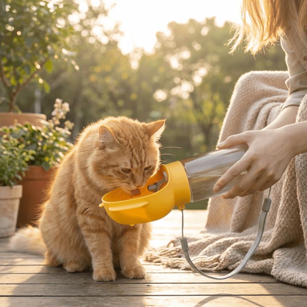 2 in 1 Dog Water Bottle Leakproof Drinking Feeder Pet Travel Cup Large Capacity with Filter Pet Water Cup Outdoor Travel
