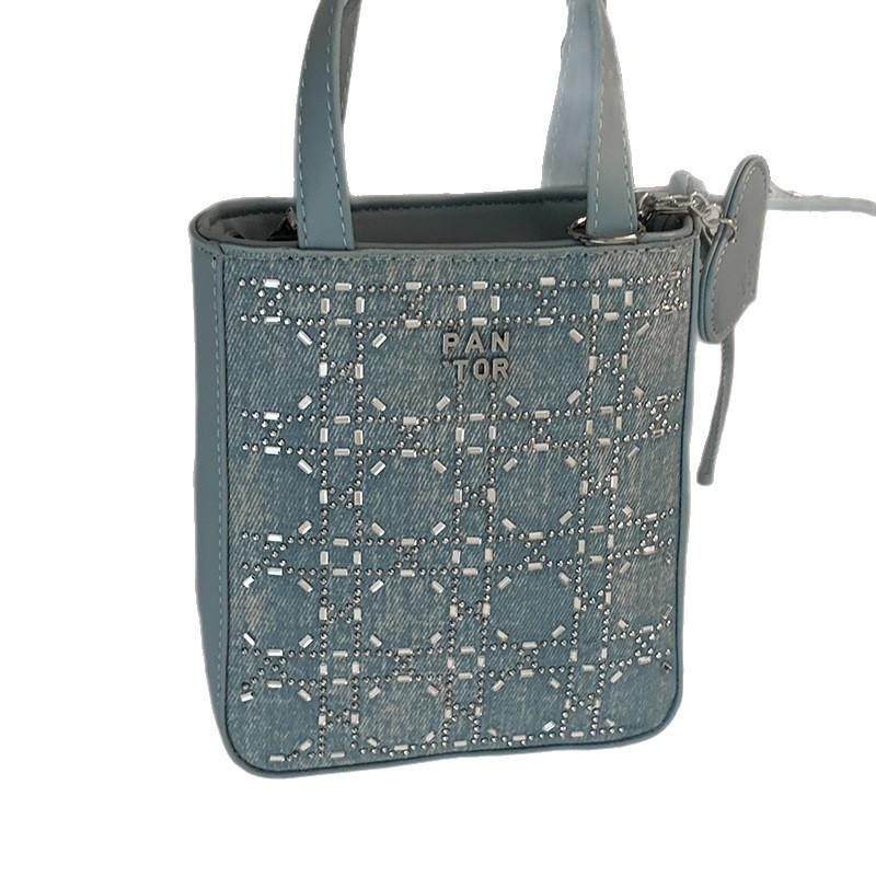 Summer denim women's handbag bag 2025 new fashion portable small square bag versatile messenger mobile phone bag