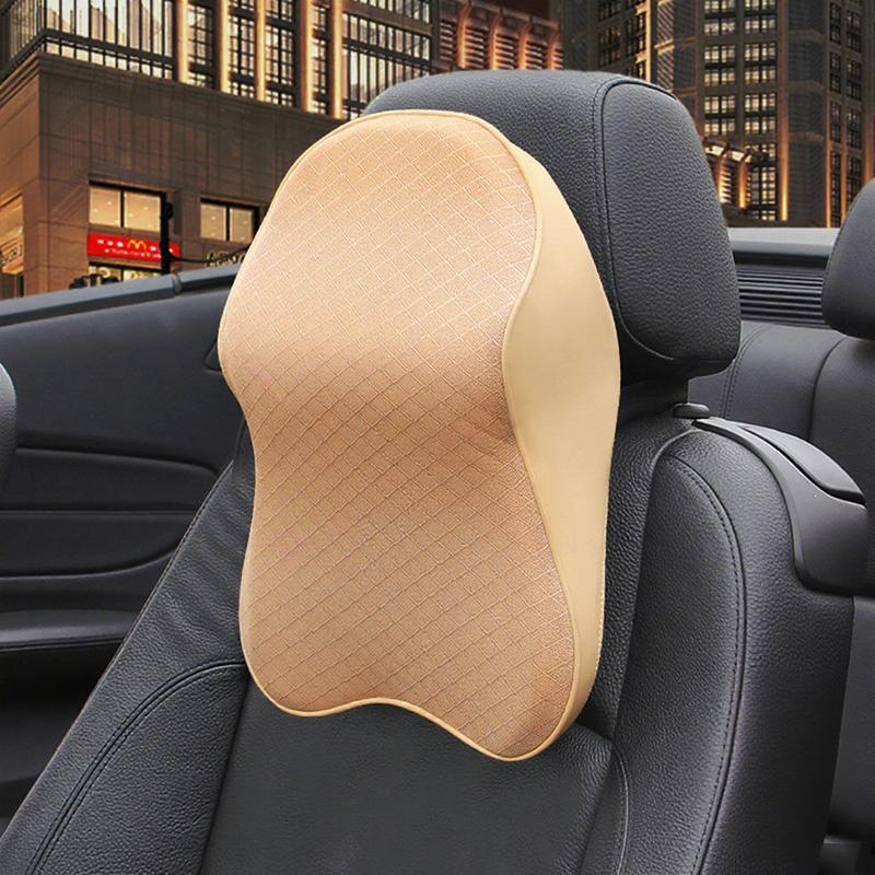 Car Seat Headrest Pad 3D Memory Foam Pillow Head Neck Fabric Cushion Foam Memory Breathable Mesh