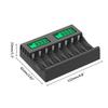 Battery Charger Intelligent Lcd Indicator Short Circuit Protection for AA/AAA Rechargeable Battery Charger 8 Slot