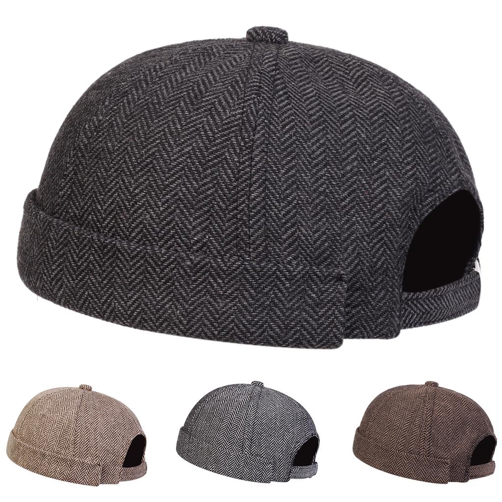 Fashionable Houndstooth Landlord Hat Unisex Winter Warm Cap Outdoor Leisure Beanies Caps Beach Hats