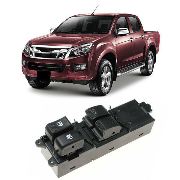 Black ABS Electric Window Master Switch for 2011-2019 Isuzu 2-Door Models, 1 Pc none