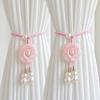 2Pcs Adjustable Camellia Curtain Buckle Floral Curtain Strap Curtain Fixer Clip  Home Decoration