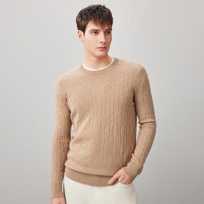 Men's 100% Wool Round Neck Sweater