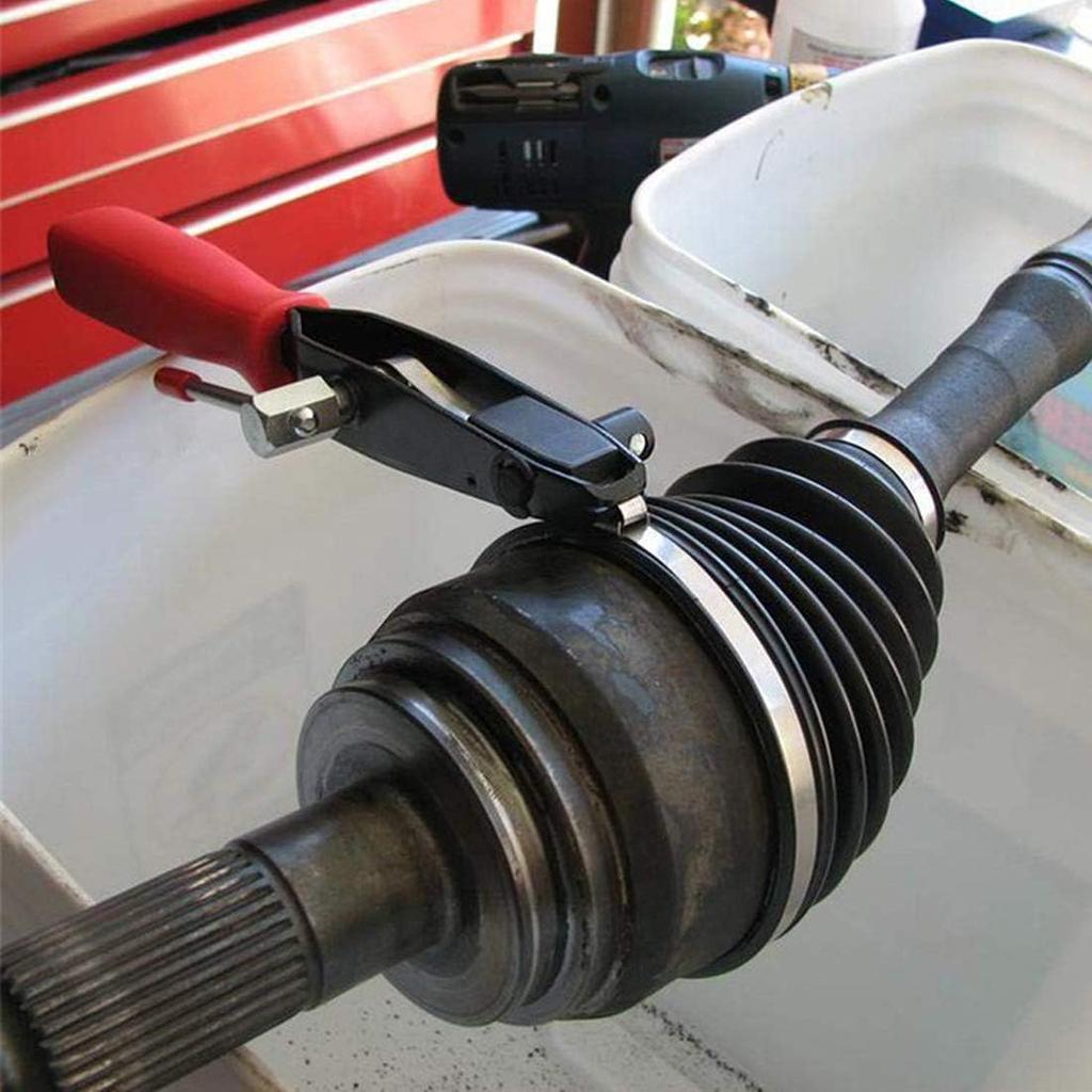 CV Joint Ear Clamp Banding Tool & Boot Crimp Pliers 2-Piece Kit 10mm Fuel, Cooling System, Vacuum Hose Clamping Set