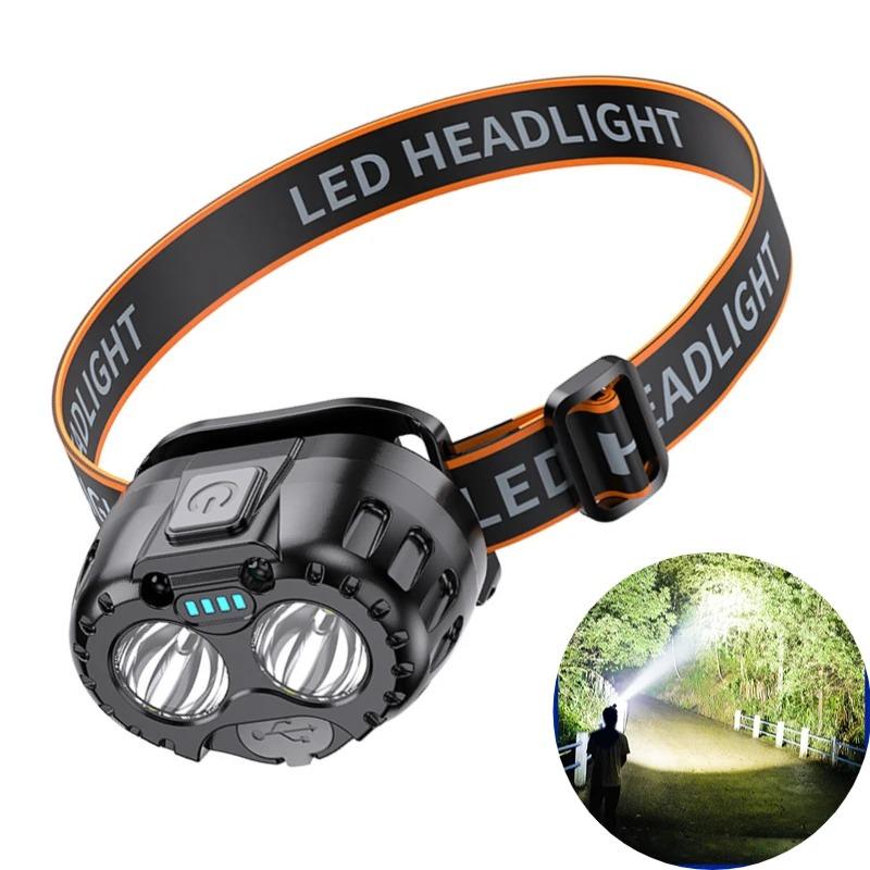 Powerful LED Headlamp IPX4 Waterproof Sensor Headlamp Fishing Camping USB Head Flashlight Torch Headlights Front Lantern lantern
