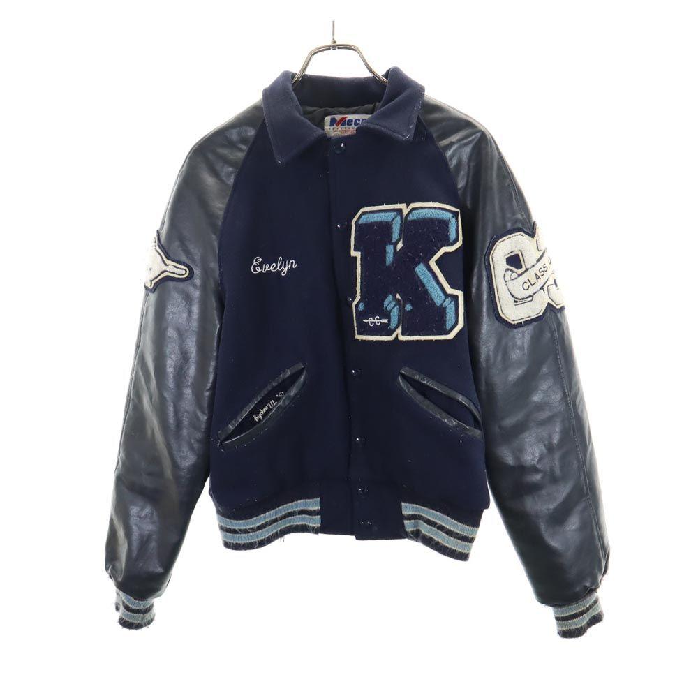 

Meca 80s 90s Old Melton wool Stajan S Navy system Cotton filling Men s Used